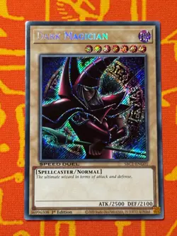 YUGIOH DARK MAGICIAN ARKANA ART SECRET RARE 1ST EDITION NM SBC1-ENG01 - Image 1