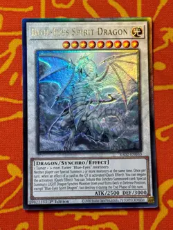 YUGIOH BLUE-EYES SPIRIT DRAGON ULTIMATE RARE 1ST EDITION NM RA02-EN030 - Image 1
