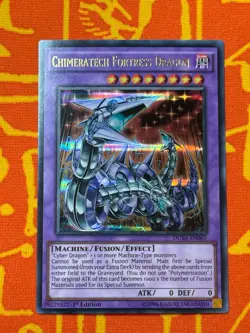 YUGIOH CHIMERATECH FORTRESS DRAGON ULTRA RARE 1ST EDITION NM DUSA-EN065 - Image 1