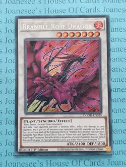 DOOD-EN039 Bramble Rose Dragon Secret Rare Yu-Gi-Oh Card 1st Edition New - Image 1