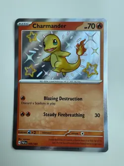 Charmander - 109/091 - Pokemon Paldean Fates Shiny Rare Card NM - Image 1