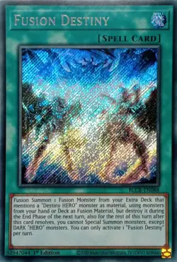 BLCR-EN088 FUSION DESTINY SECRET RARE 1ST EDITION YuGiOh CARD - Image 1