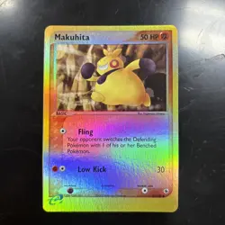 Pokemon Card Makuhita 57/109 Reverse Holo EX Ruby Sapphire Vintage Foil NM 2003 - Image 1