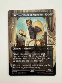 Gray Merchant of Asphodel Borderless Secret Lair MTG Magic Card NM Mint SLC - Image 1