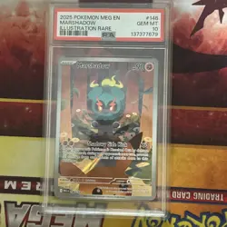 Pokemon TCG Marshadow Mega Evolution Illustration Rare Card 146/132 PSA 10 - Image 1