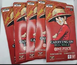 One Piece Card Game Carrying On His Will OP-13 Sleeved Booster Pack Lot 5 - Image 1