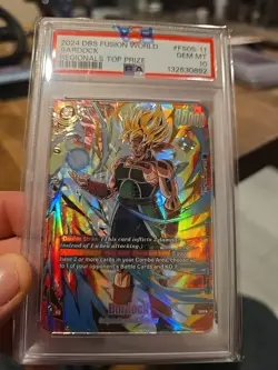 2024 DRAGON BALL SUPER CARD GAME FUSION WORLD REGIONALS TOP PRIZE BARDOCK PSA 10 - Image 1
