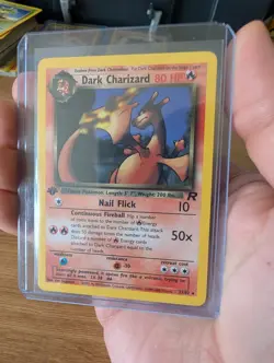 1st Edition Dark Charizard 21/82 Team Rocket Non Holo-LP Pokemon Card RARE - Image 1