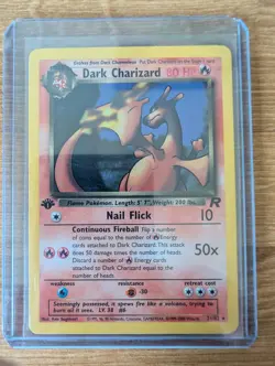 1st Edition Dark Charizard 21/82 Team Rocket Non Holo-LP Pokemon Card RARE - Image 2