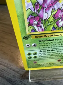 1999 Pokemon BUTTERFREE Jungle Set 1ST EDITION "d" ERROR Card 33/64 Mint - Image 2