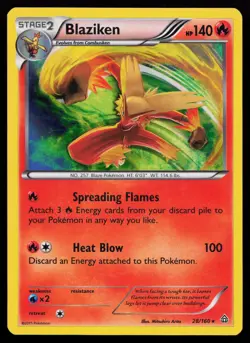 Blaziken 28/160 Holo Rare XY - Primal Clash Pokemon Card - Image 1