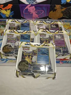 Pokemon Trading Card Game Silver Tempest 15 Packs Total Lot of 5 3-pack Blisters - Image 1