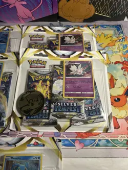 Pokemon Trading Card Game Silver Tempest 15 Packs Total Lot of 5 3-pack Blisters - Image 3