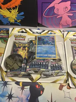 Pokemon Trading Card Game Silver Tempest 15 Packs Total Lot of 5 3-pack Blisters - Image 5