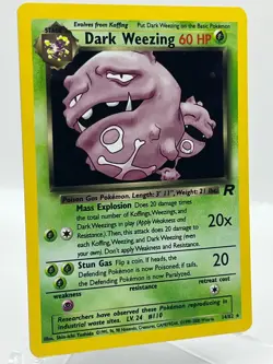 Dark Weezing 14/82 Team Rocket Set Holo Rare Vintage WOTC Pokemon Card - Image 2