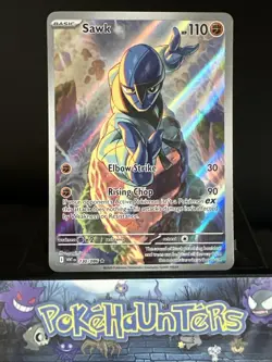 Pokemon Card Sawk 130/086 White Flare Illustration Rare NM - Image 1