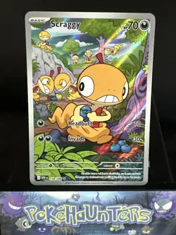 Pokemon Card Scraggy 138/086 White Flare Illustration Rare NM - Image 1
