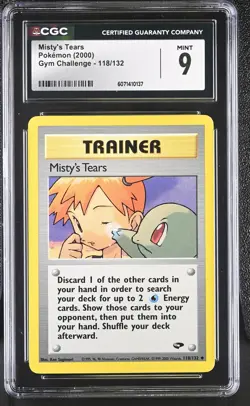 CGC 9 MINT Misty's Tears 2000 Gym Challenge 118/132 Pokemon Card - Image 1
