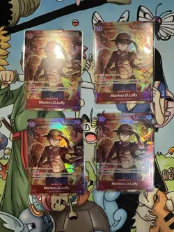 Set Of 4 Opened Promo One Piece Card Treasure Booster Monkey.D.Luffy ST10-006 - Image 2