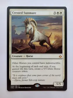 MTG - 1x Crested Sunmare - Hour Of Devastation - NM - Image 1