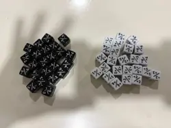 Counters White +1/+1 & Black -1/-1 Dice / for Magic: The Gathering CCG MTG - Image 1