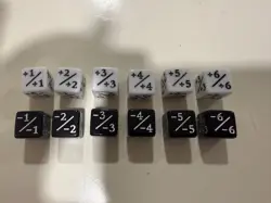 Counters White +1/+1 & Black -1/-1 Dice / for Magic: The Gathering CCG MTG - Image 2