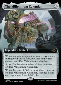 1 x The Millennium Calendar - Foil - Extended Art - The Lost Caverns of Ixalan - - Image 1