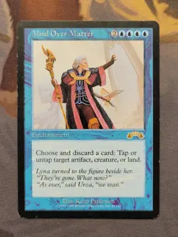 1x Mind Over Matter - Exodus Rare Enchantment MTG LP/MP - Image 1