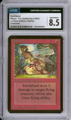 MAGIC THE GATHERING EARTHBIND ALPHA 1993 CGC 8.5 NM/MINT - Image 1