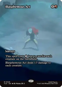 borderless BLASPHEMOUS ACT 0026 Avatar The Last Airbender MTG Magic - Image 1