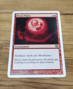 Blood Moon - MTG Magic the Gathering Rare 9th edition Moderate Play - Image 1