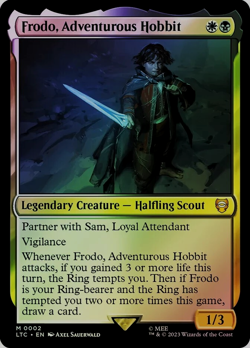 Frodo, Adventurous Hobbit FOIL MTG Mythic Rare Lord of the Rings Magic Commander - Image 1
