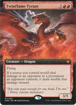 MTG: Foundations: Extended Art Twinflame Tyrant: Lightly Played Condition - Image 1