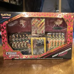 Pokemon Crown Zenith Zamazenta Shiny Figure Collection Box English Promo Booster - Image 1