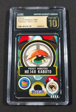 Pokemon Japanese Kabuto No. 140 CGC 10 PRISTINE Bandai Sealdass - Image 1