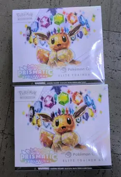 2 Scarlet&Violet Prismatic Evolutions Pokemon Center Elite Trainer Box ETBs NEW - Image 1