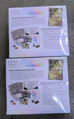 2 Scarlet&Violet Prismatic Evolutions Pokemon Center Elite Trainer Box ETBs NEW - Image 2