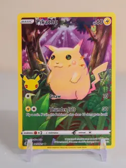 Pikachu 005/025 Pokemon Celebrations Full Art Holo Rare 2021 25th Anniversary - Image 1