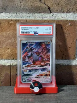 Pokemon 2023 Groudon #199 Paradox Rift PSA 10 - Image 1