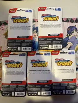 Pokemon Surging Sparks Lot Of 5 Checklane Blister Packs - Image 2