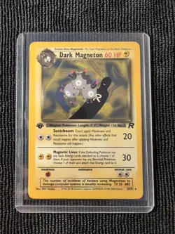 Pokemon TCG Dark Magneton Team Rocket 28/82 Non-Holo Rare 1st Edition NM - Image 1