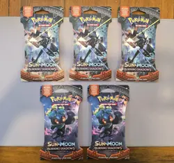 Pokemon Burning Shadows Sleeved Booster Packs X5 - Image 1