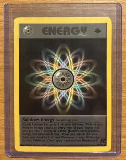 Pokemon TCG Rainbow Energy Team Rocket 80/82 1st Edition Non-Holo Rare NM NP - Image 1