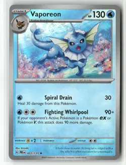 Pokemon TCG Vaporeon (Poke Ball Pattern) - SV: Prismatic Evolutions - Image 1
