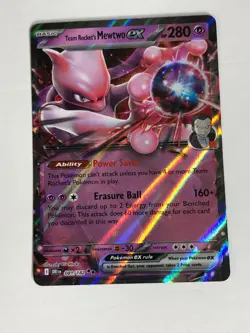 Pokemon TCG Destined Rivals Team Rocket's Mewtwo EX 081/182 Near Mint - Image 1