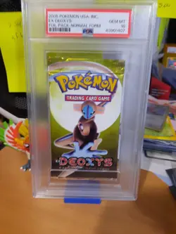 Pokemon EX Deoxys Graded Booster Pack Normal Form PSA 10 GEM Mint cert 83901407 - Image 1