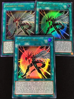 Yugioh Favorite Hero LED6-EN015 Ultra x3 (NM) Two are 1st - Image 1