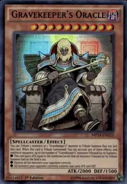 Gravekeeper's Oracle NA 1st Ed Ultra Rare MP14-EN215 Yu-Gi-Oh! - Image 1