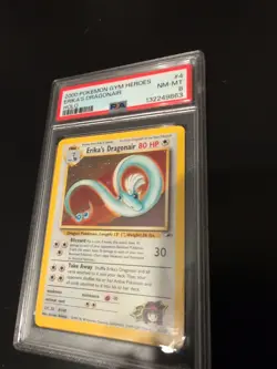 Pokemon TCG Erika's Dragonair Gym Heroes Holo Card 4/132 PSA 8 - Image 1