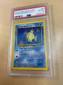 Pokemon TCG Shining Magikarp Neo Revelation Holo Card 66/64 PSA 6 - Image 1